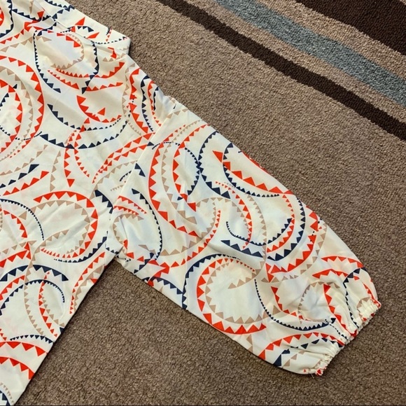 Vintage DONNKENNY Women's Polyester 70s Blouse 7/8 Single Stitch Elastic Arms - Picture 16 of 16